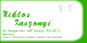 miklos kaszonyi business card